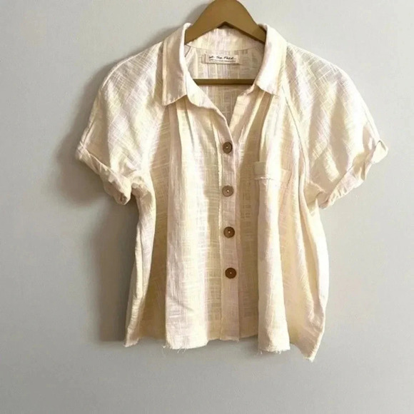Free People We the Free Linen Button Down Top - Picture 4 of 15